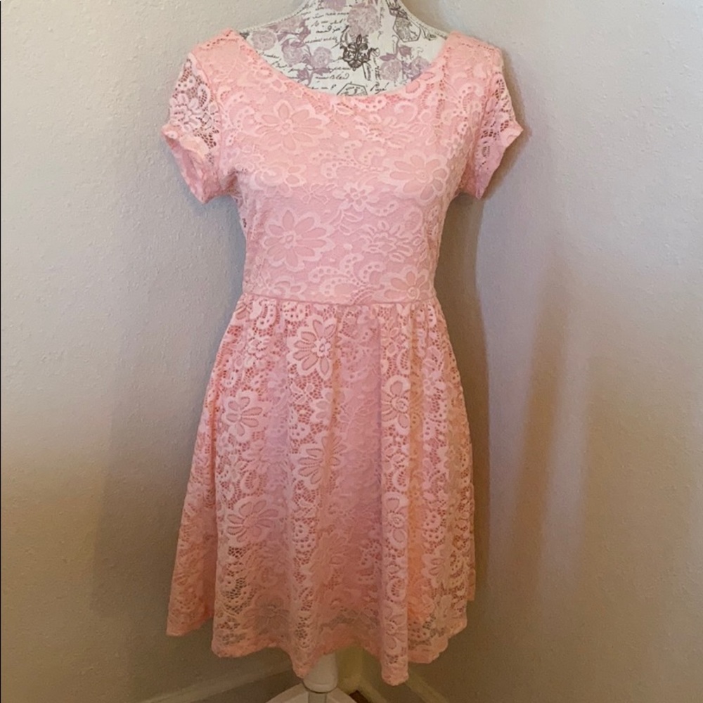 Pink Lace Flirty Dress